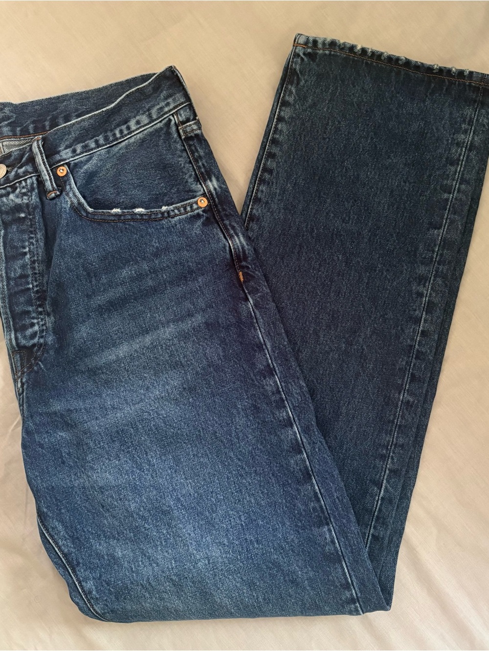 Gap Men’s Straight Blue Medium Wash Denim Cotton Jeans Size 30x32